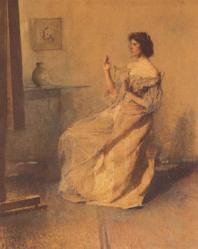Thomas Wilmer Dewing The Necklace Norge oil painting art